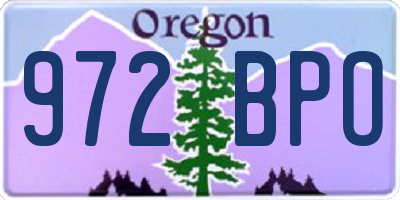 OR license plate 972BPO