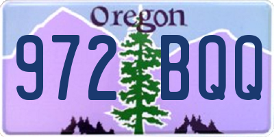 OR license plate 972BQQ