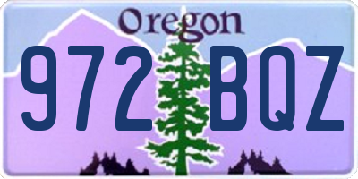 OR license plate 972BQZ