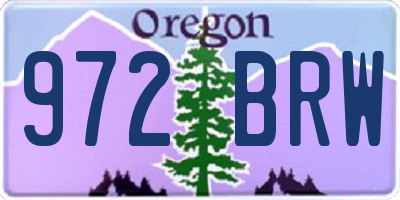 OR license plate 972BRW