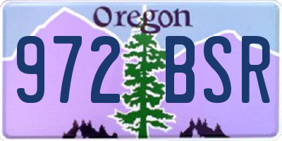 OR license plate 972BSR