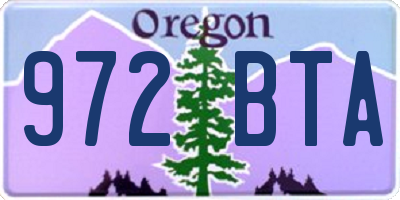 OR license plate 972BTA