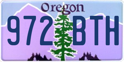 OR license plate 972BTH