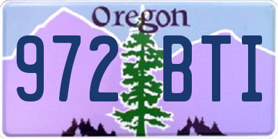 OR license plate 972BTI