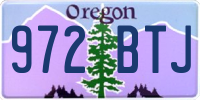 OR license plate 972BTJ