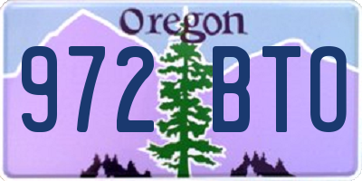 OR license plate 972BTO