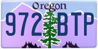 OR license plate 972BTP