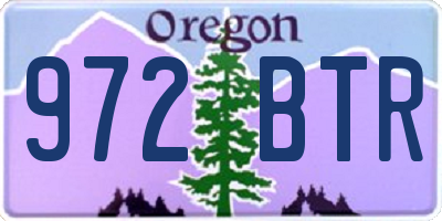 OR license plate 972BTR