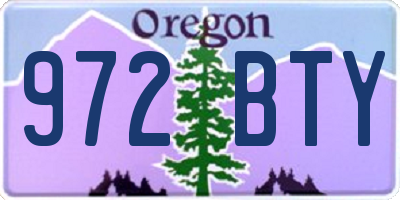 OR license plate 972BTY