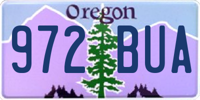 OR license plate 972BUA