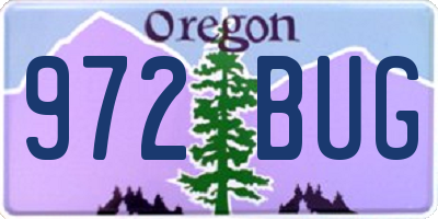 OR license plate 972BUG