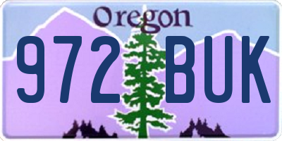 OR license plate 972BUK