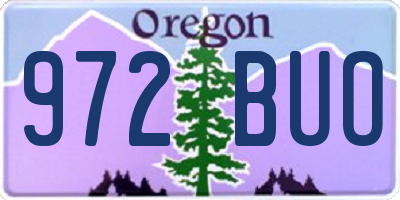 OR license plate 972BUO