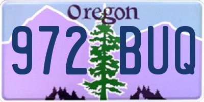 OR license plate 972BUQ