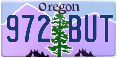 OR license plate 972BUT