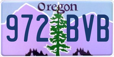 OR license plate 972BVB