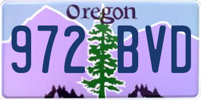 OR license plate 972BVD