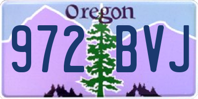 OR license plate 972BVJ