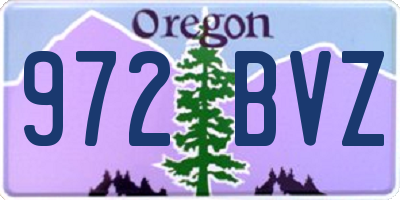 OR license plate 972BVZ