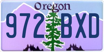 OR license plate 972BXD
