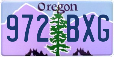 OR license plate 972BXG