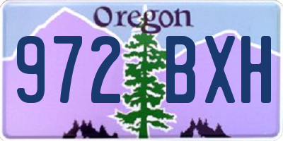 OR license plate 972BXH