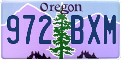 OR license plate 972BXM