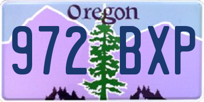 OR license plate 972BXP
