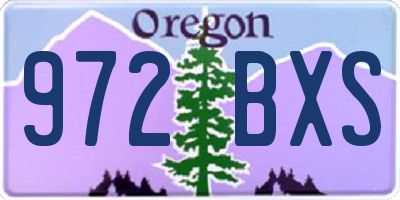 OR license plate 972BXS