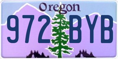 OR license plate 972BYB