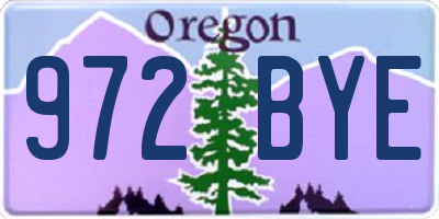 OR license plate 972BYE