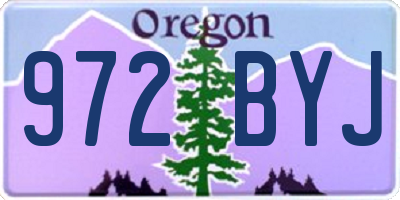 OR license plate 972BYJ