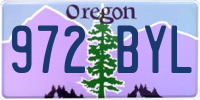 OR license plate 972BYL