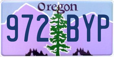 OR license plate 972BYP