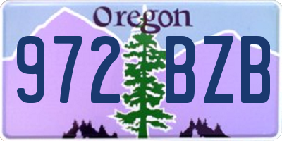 OR license plate 972BZB