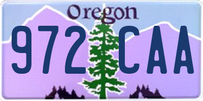 OR license plate 972CAA