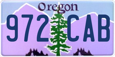 OR license plate 972CAB