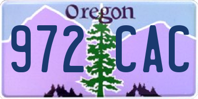 OR license plate 972CAC