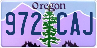 OR license plate 972CAJ