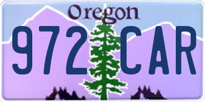 OR license plate 972CAR