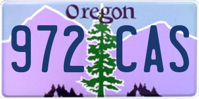 OR license plate 972CAS