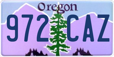 OR license plate 972CAZ