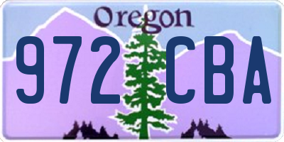 OR license plate 972CBA
