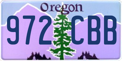 OR license plate 972CBB