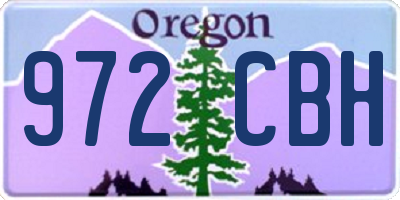 OR license plate 972CBH