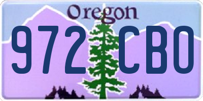 OR license plate 972CBO