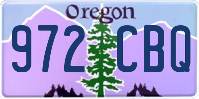 OR license plate 972CBQ