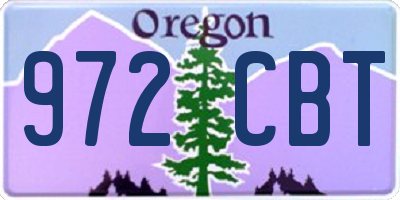 OR license plate 972CBT