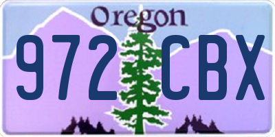 OR license plate 972CBX