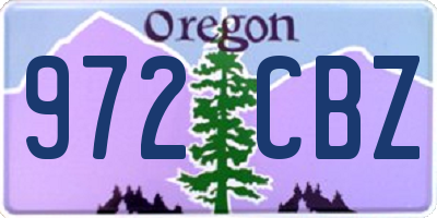 OR license plate 972CBZ